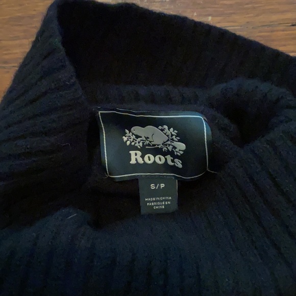 Roots Black Small Merino Wool Turtleneck - Picture 2 of 2